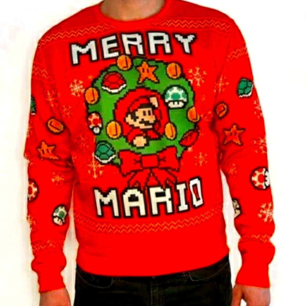 Merry Mario Ugly Christmas Sweater